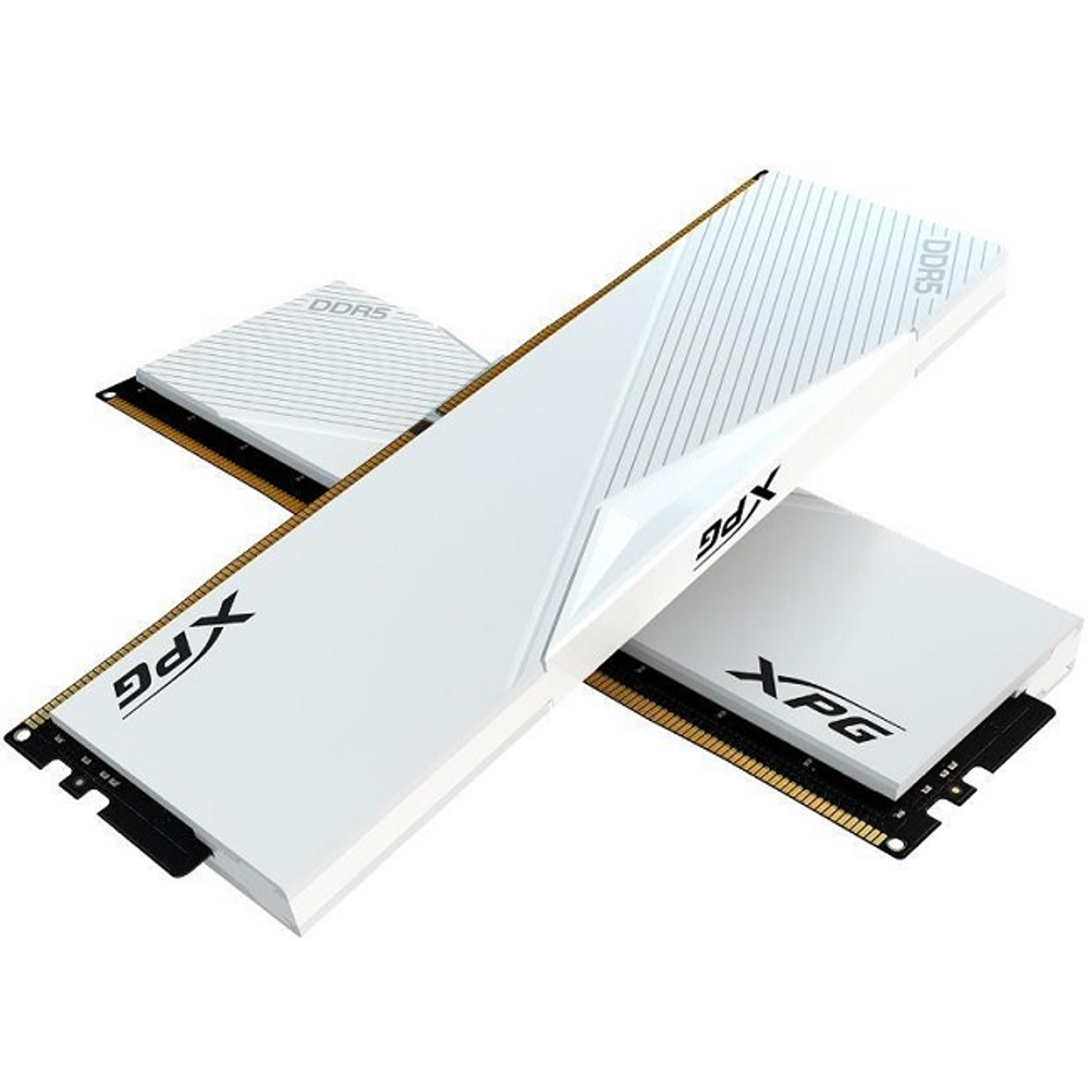 Модуль памяти DIMM DDR5 32Gb, 6400Mhz, 2x16Gb, ADATA XPG Lancer White (AX5U6400C3216G-DCLAWH)