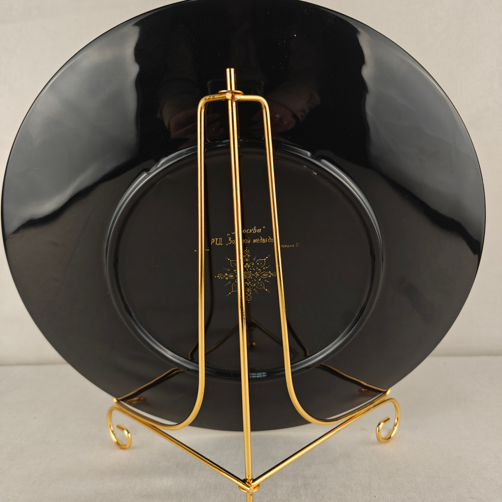 Коллекционная тарелка "Москва" с росписью (лаковая миниатюра)