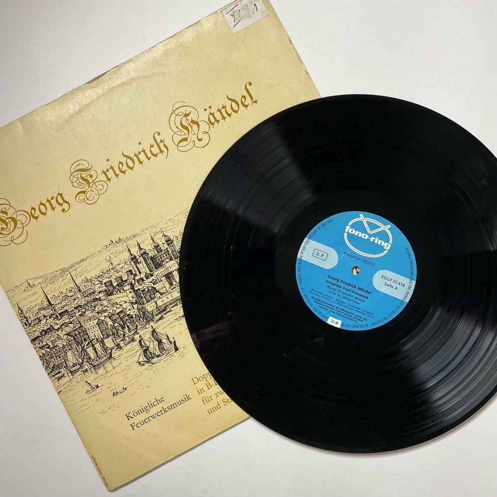 Винтажная виниловая пластинка LP G. F. Handel Гендель, Jean Francois Paillard Konigliche Feuerwerksmusik (Germany 1963)
