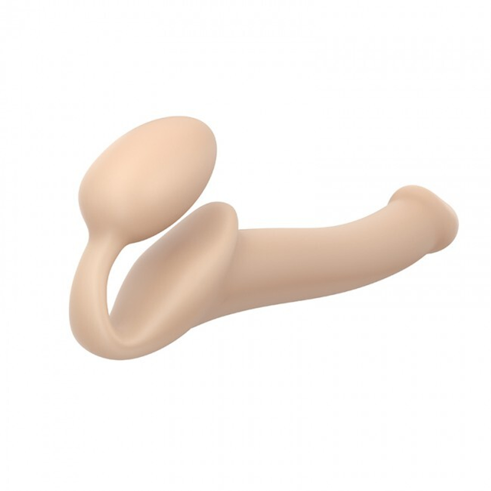 Гибкий страпон Strap-on-me Semi-Realistic, телесный, S