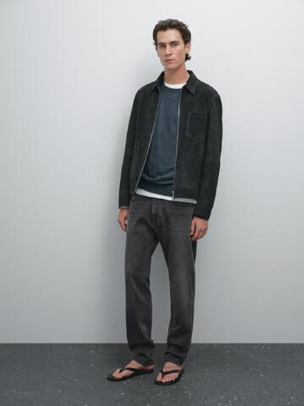 Massimo Dutti Джинсы Slim Fit, угольный
