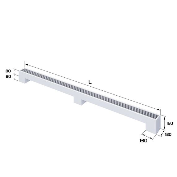 Конвектор напольный Royal Thermo STEP-80/130/2800-1-N-WT-LG-NA — (1)