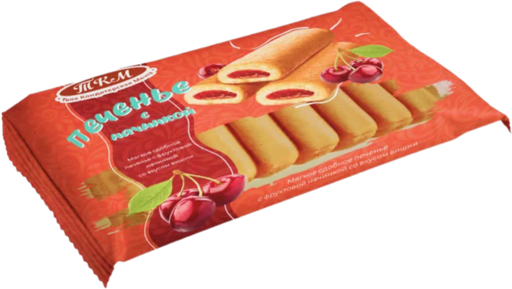 Печенье сдобное с начинкой Вишня 410г