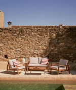 Frares Комплект 2-местный диван, 2 кресла и журнальный столик из массива акации