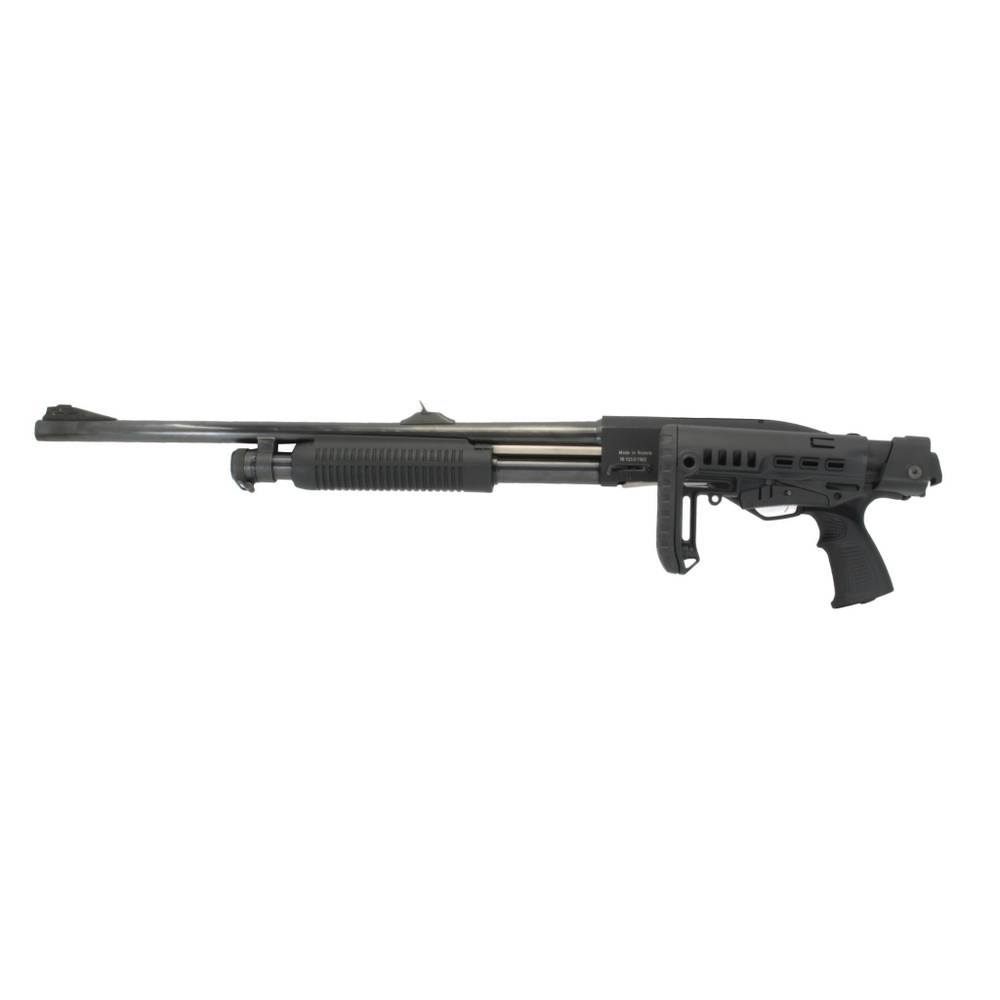 Пластиковый приклад МР-155, МР-135, DLG Tactical. Черный