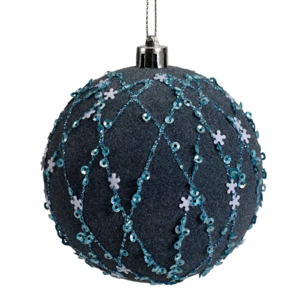 Набор пластиковых шаров Зимнее небо 80 мм., 12 шт, Kaemingk (020323)