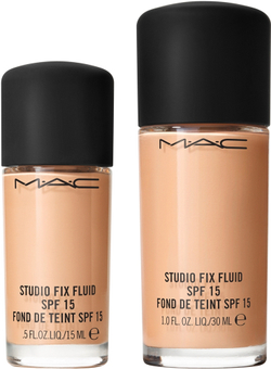 MAC Cosmetics Mini Studio Fix Fluid SPF 15 24HR Matte Foundation + Oil Control - Матирующая тональная основа SPF 15, 15 ml