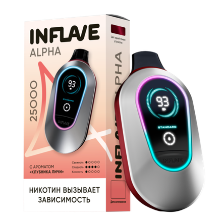 Inflave Alpha Клубника-личи 25000 затяжек 20мг (2%)