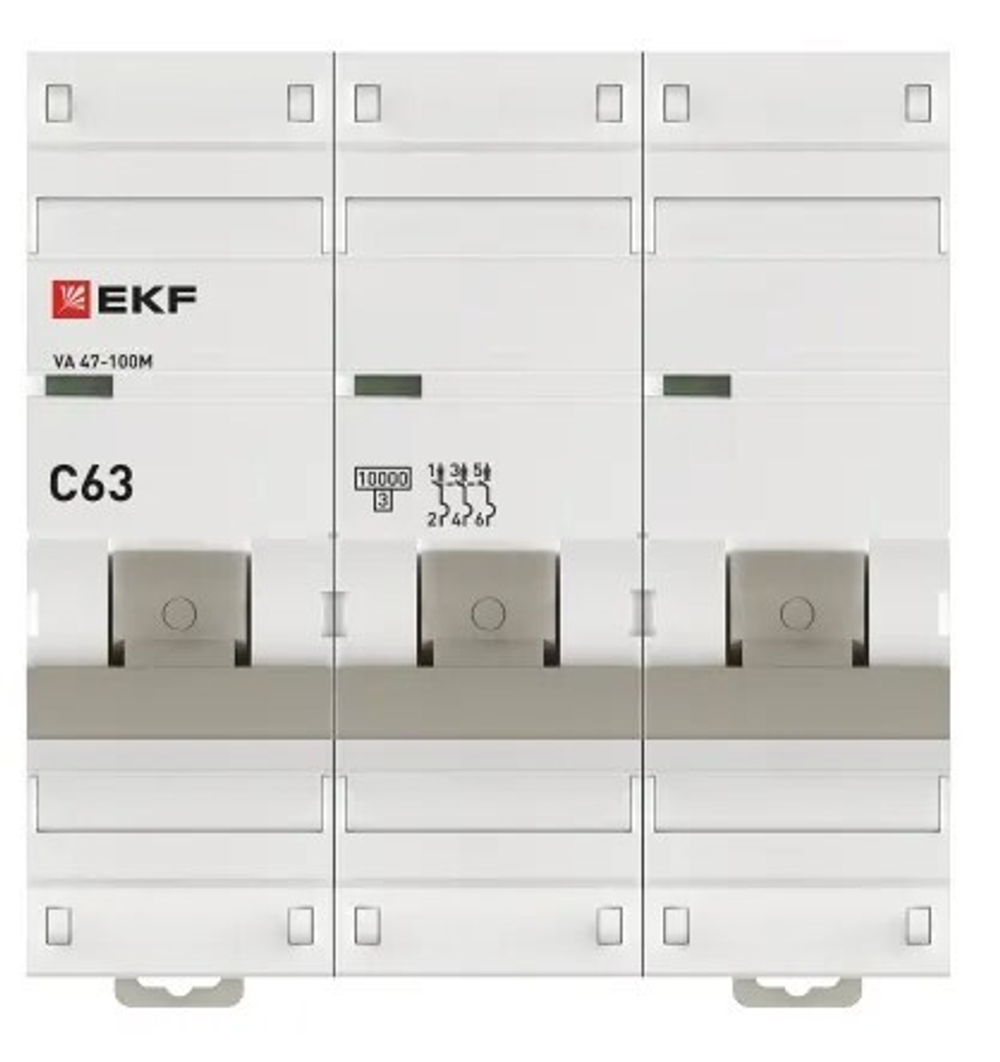 Автоматический выключатель  EKF mcb47100m-3-63C-pro