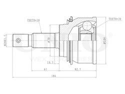 ШРУС внешний UNIO CVJ-20281