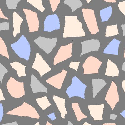 бесшовный паттерн на сером фоне с абстрактными геометричными фигурами