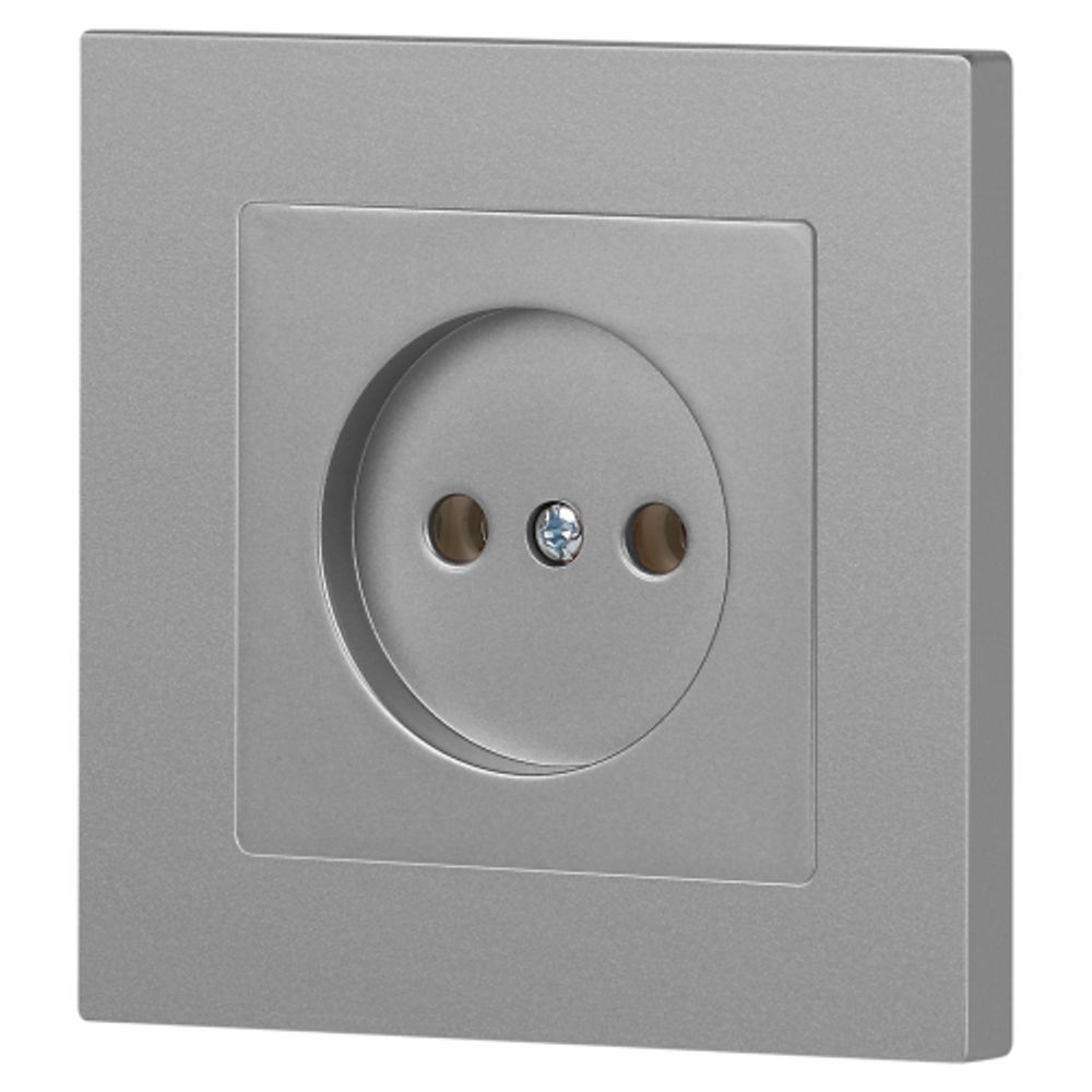 Розетка Intro Accent 6-201-03 2P 16А-250В IP20 СУ AL/CU алюминий