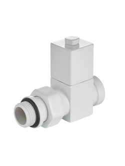 Набор дизайн-вентилей Royal Thermo CUBE, прямой (белый) 1/2"