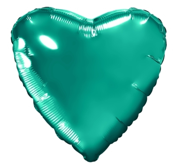 Шар (45см) сердце, бирюзовый
