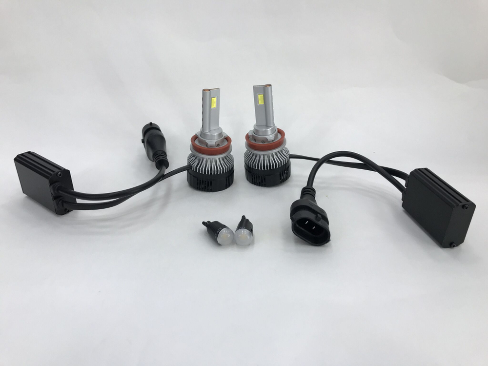 Светодиодные лампы ближнего и габаритного света для Toyota Camry 2006-11 (XV40) MTF Light H11 MaxBeam 5000lm 6000K, 12V 55W (к-т 2 шт.)+W5W Firefly 5500K 70lm (к-т 2 шт.)
