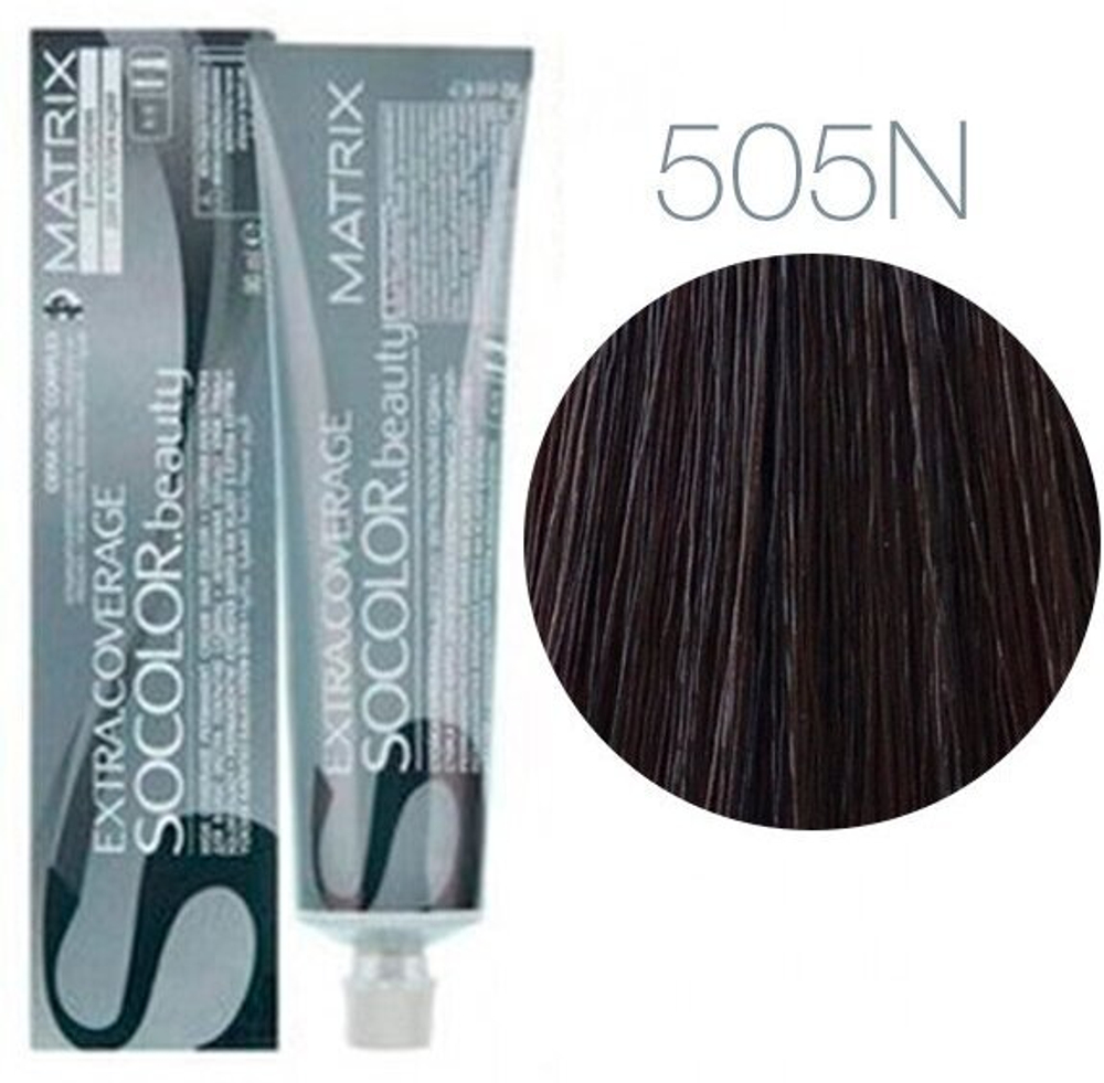 Matrix Краска для волос  SoColor Pre-Bonded 505N Светлый шатен 90 мл.