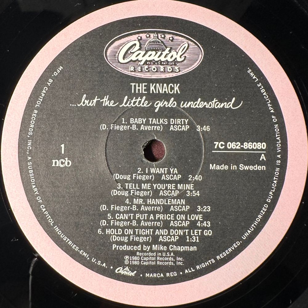 The Knack ‎– But The Little Girls Understand (Скандинавия 1980г.)
