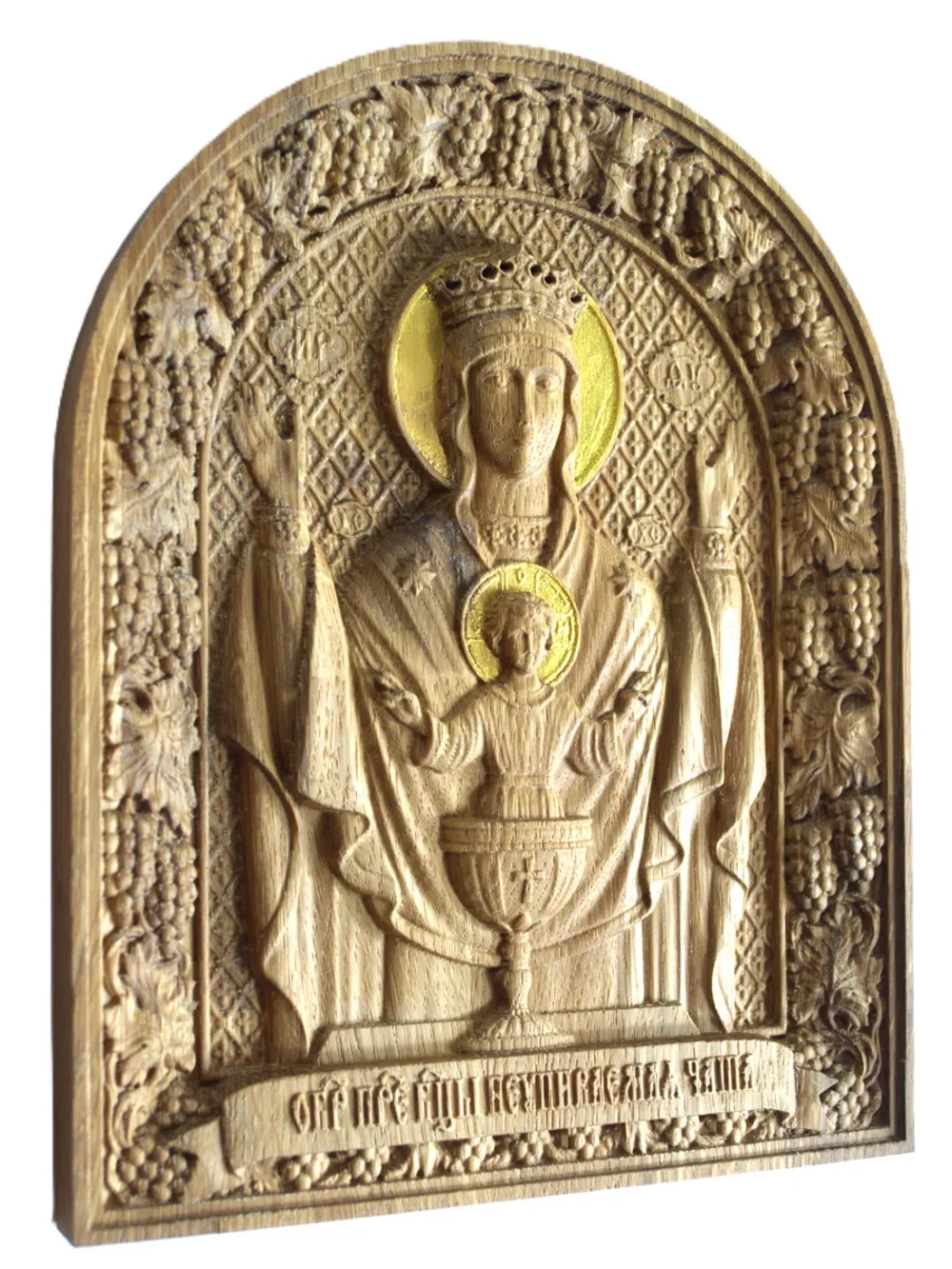 Освященная Икона Божией Матери Неупиваемая Чаша дуб большая