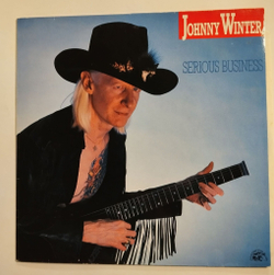 Винтажная виниловая пластинка LP Johnny Winter Serious Business (Germany 1985)