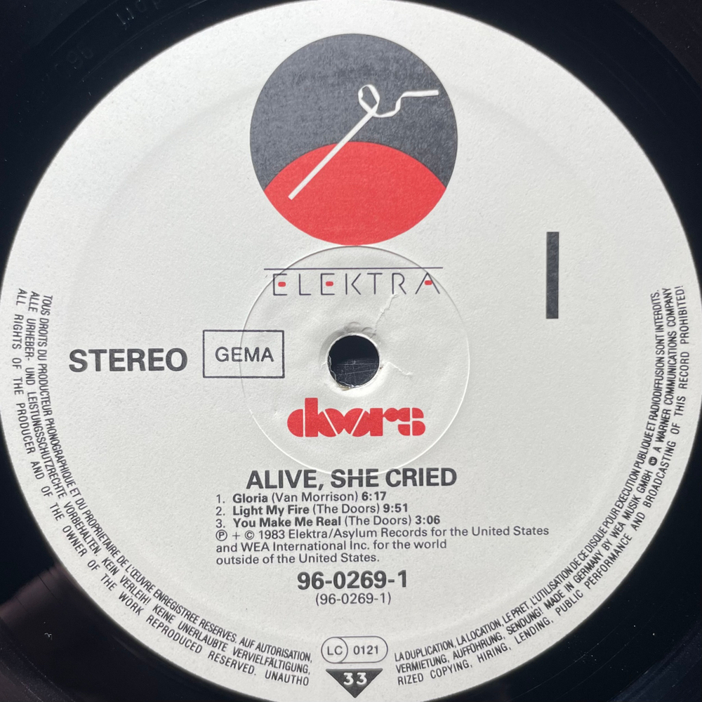 Doors ‎– Alive, She Cried (Германия 1983г.)