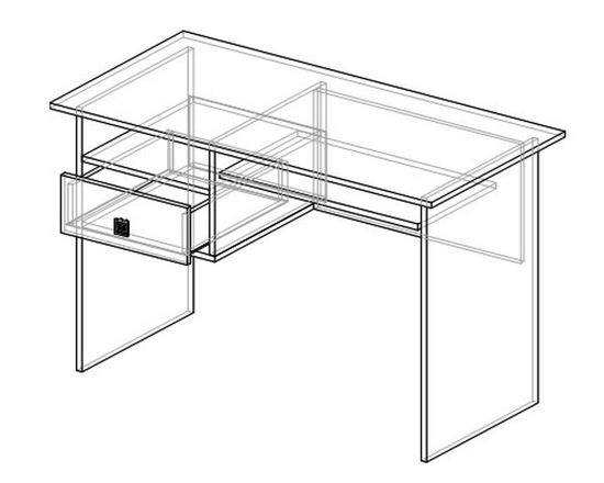 Стол ДЖЕРСИ /1200*750*600/ левый шимо светлый/ лайм