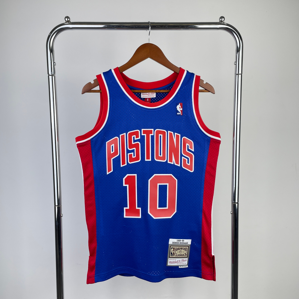 Купить баскетбольную ретро джерси Денниса Родмана «Детройт Пистонс»
