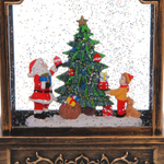 Сувенир с подсветкой «Новогоднее счастье»16.6*8.6*28.6 см, бронза (питание от USB и батареек)