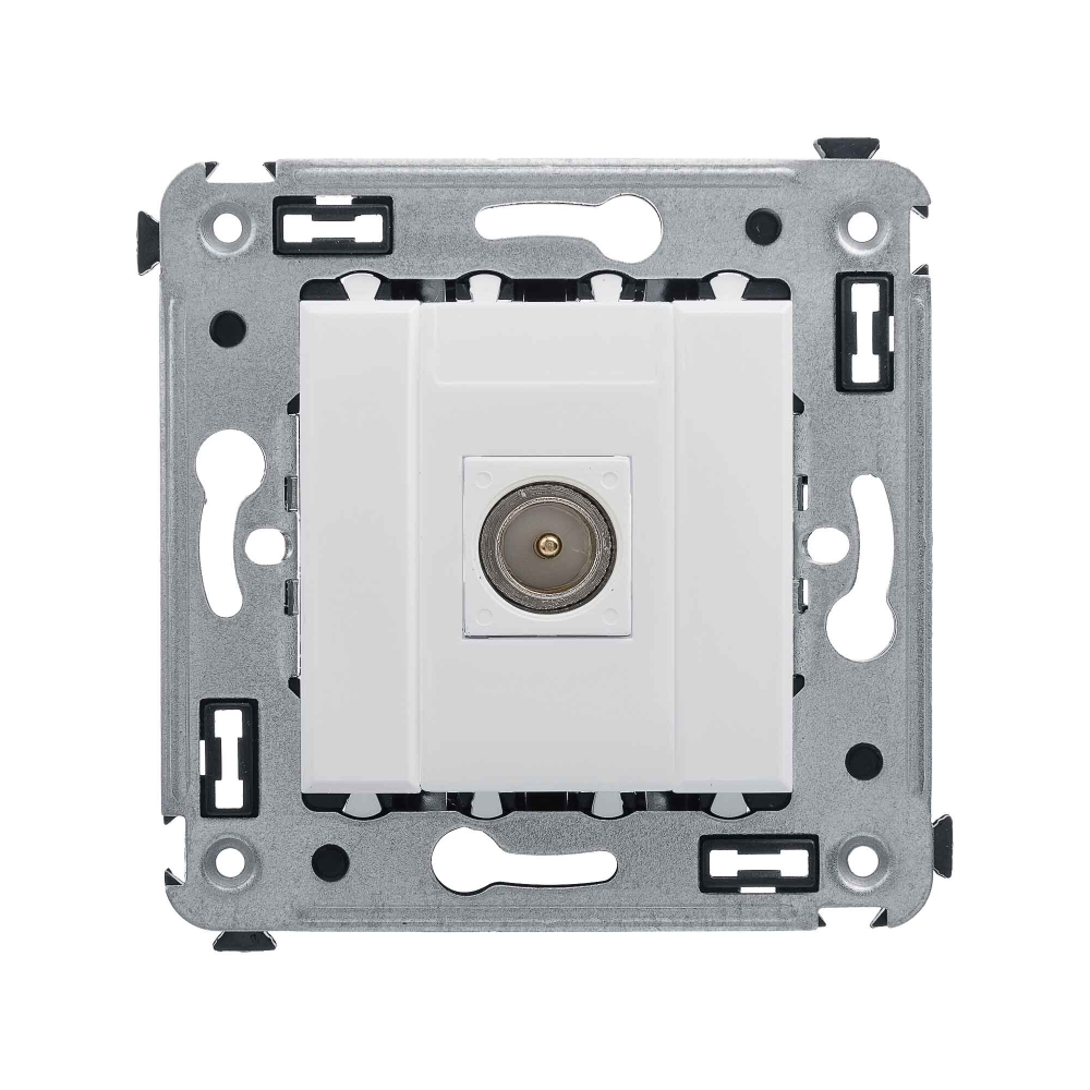 Розетка TV одиночная в стену, "Avanti", "Белое облако"