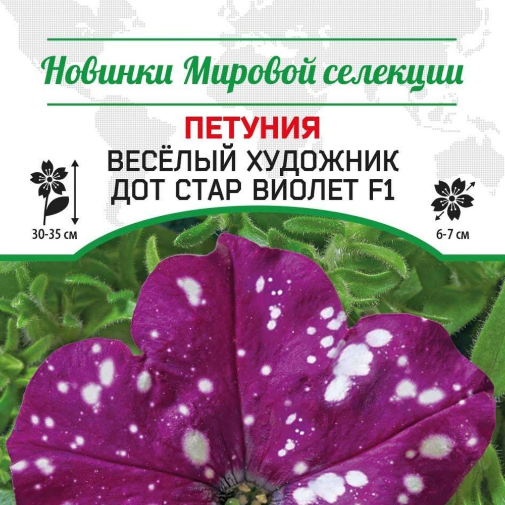Петуния   Весёлый художник Дот Стар Виолет F1