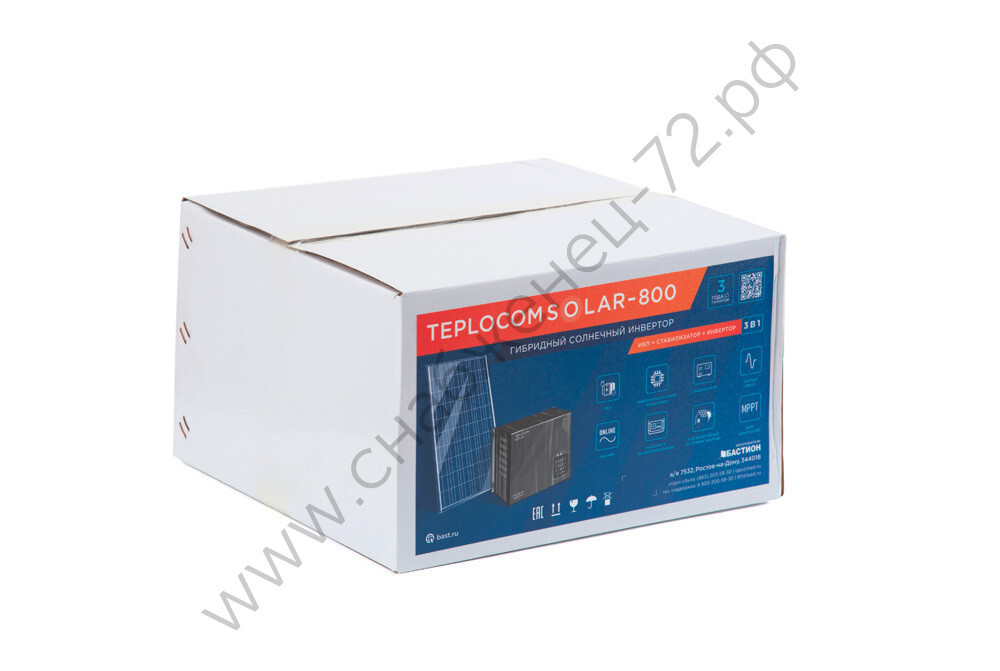 TEPLOCOM SOLAR-800 многофункциональный инвертор 220В 800ВА (500Вт)