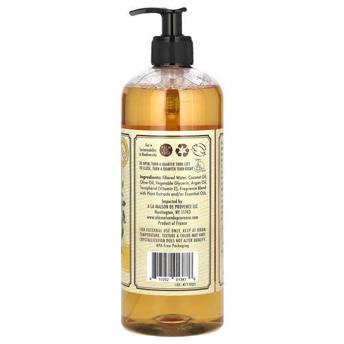 A La Maison de Provence, гель для душа, жимолость, с маслами оливы и арганы, 750 мл (25,36 жидк. унции)
