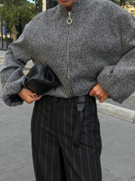 Брюки прямого кроя в полоску