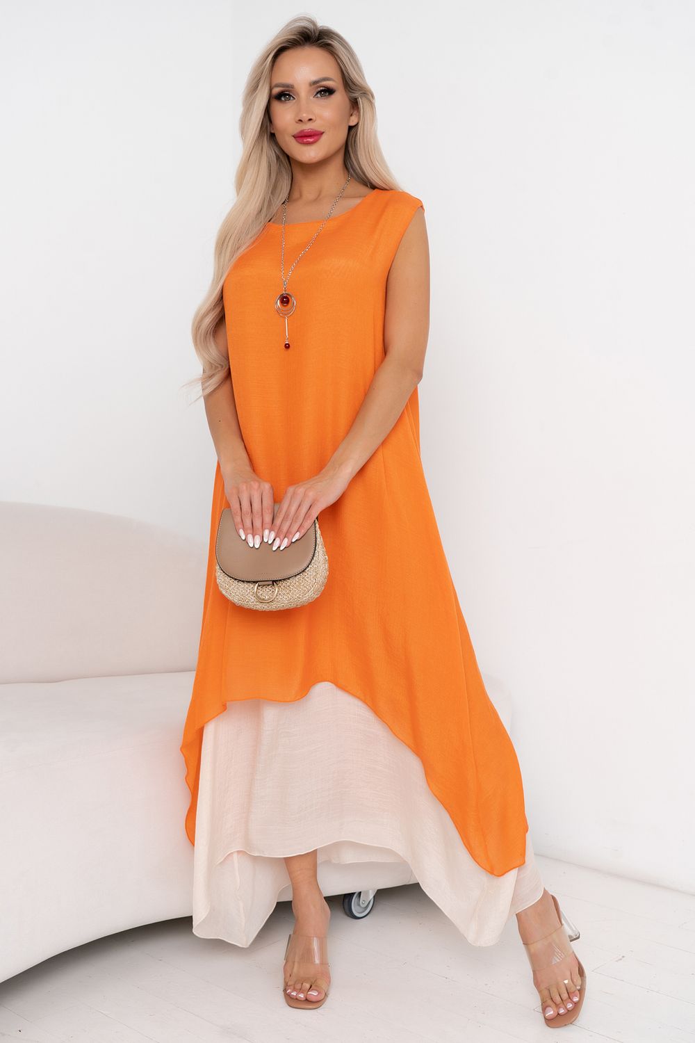 Платье Велла (коррал) Р11-1171 Nikol (Акция)