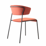 Кресло с обивкой Scab Design Lisa, антрацит, красный