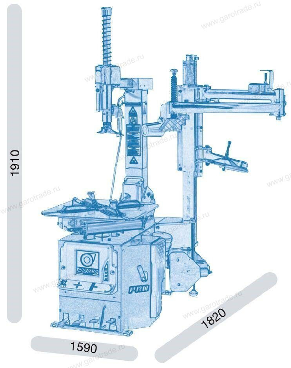 Автоматический шиномонтажный станок с третьей рукой Giuliano S226 Pro 380 В