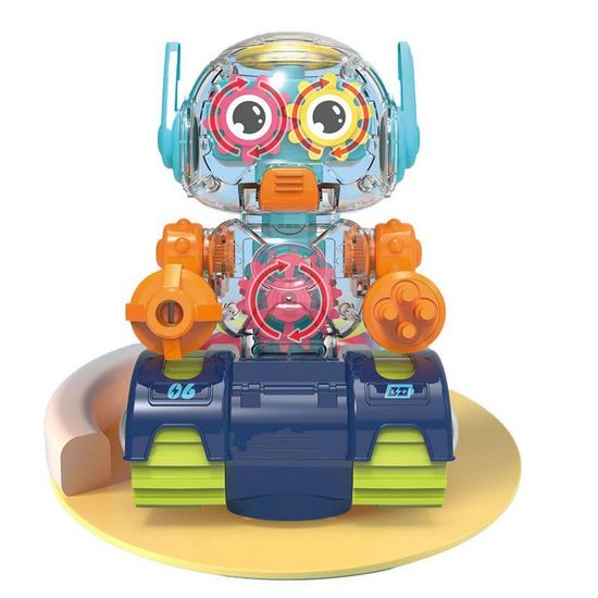 Механический робот - шестерёнки  (свет, звук )