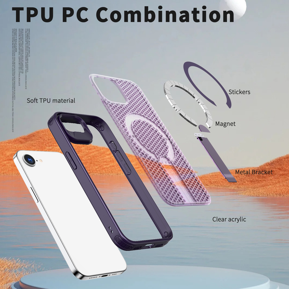 Прозрачный чехол Mesh Pro Magnetic Case для iPhone 16e