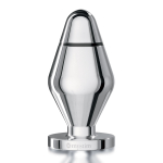 Анальная втулка для электростимуляции John - 10,5 см. (Цвет: серебро)