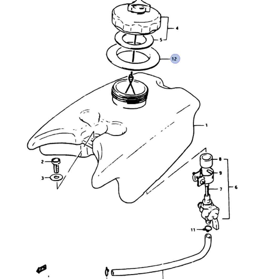 Прокладка крышки бензобака 65281-98400-000