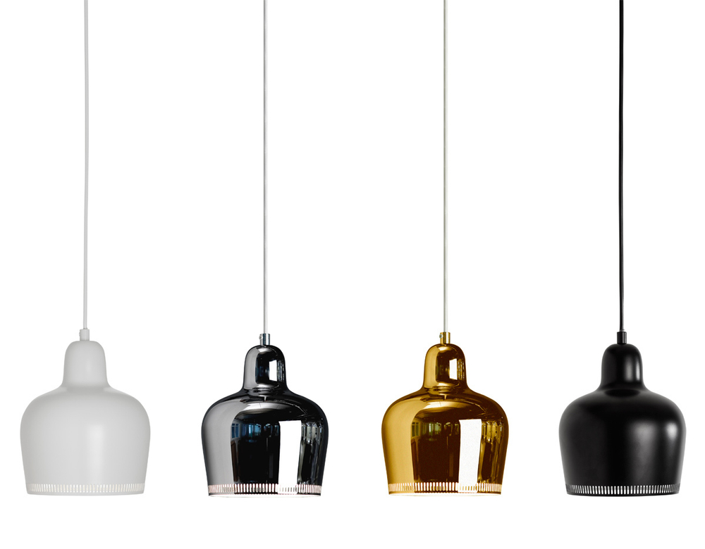Pendant design lamp A330S Golden Bell by Artek (Gold)