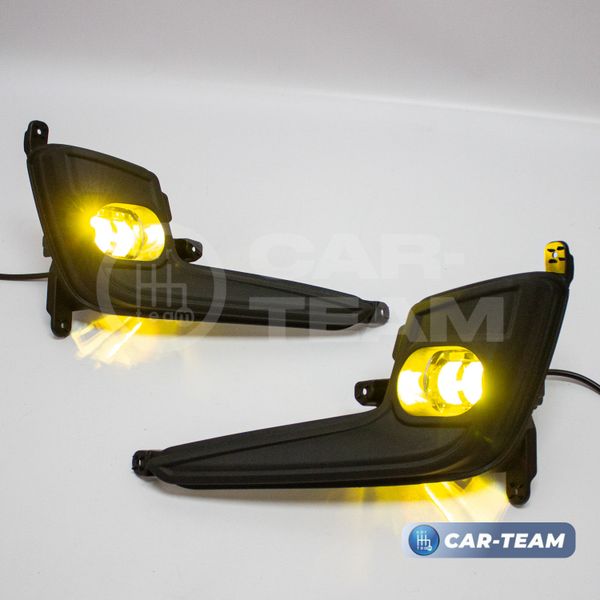 Противотуманные фары (ПТФ) KIA Rio 3 (2011-2015) г.в. "Sal-Man" двухрежимные (3000K+6000K) (арт. 01607)