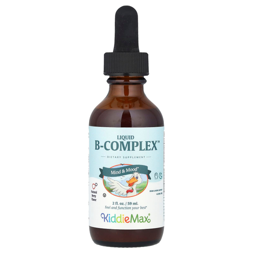 Maxi Health, KiddieMax® Liquid B-Complex ™, натуральные ягоды, 59 мл (2 жидк. Унции)