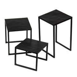 Подставка фуршетная стойка набор 3 шт П квадрат (12*12*10 см /12*12*15 см /12*12*20 см) черная P.L.