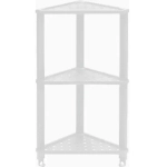 Полка угловая VIKEA подвесная 3-х ярусная (белый)