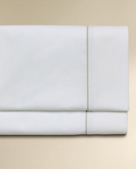 Zara Home - Простыня с пики и pipingiem, серый, 240x280 см