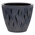 Кашпо для цветов пластиковое 1,6л d-16 см «Вдохновение» Антрацит