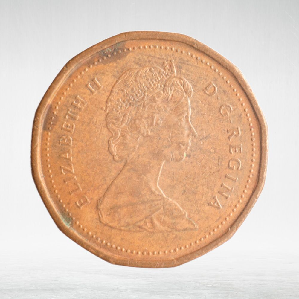 Canada, 1 Cent, 1985 – Elizabeth II (Second Portrait, 12-Sided Design), VF