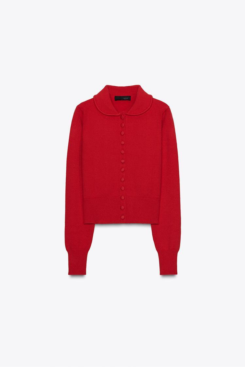 ZARA ВЯЗАНЫЙ КАРДИГАН, КРАСНЫЙ