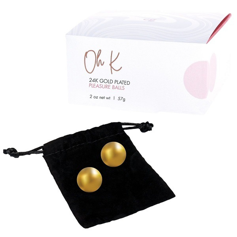 Вагинальные шарики с золотым покрытием 24К CG Gold Plated Pleasure Balls
