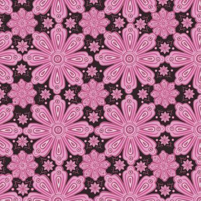 Circle lace black and white ornament, round ornamental geometric doily pattern. Vector illustration